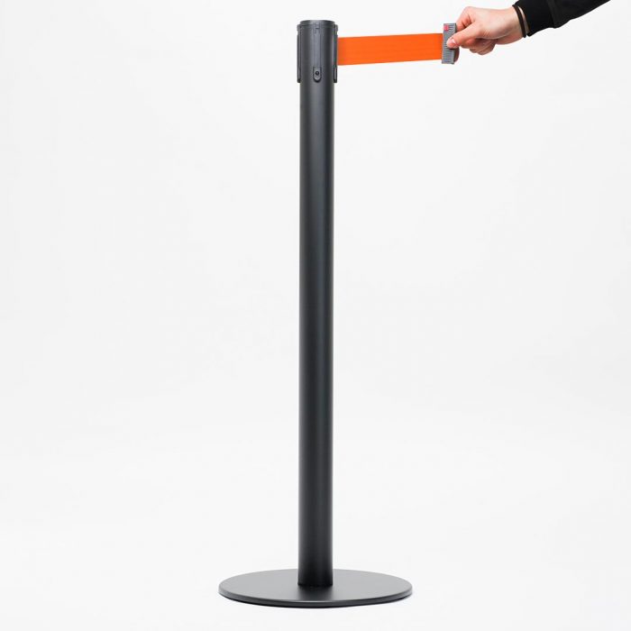 Colonnina Tendilinea 15kg base piatta, finitura nero e nastro 3 metri - immagine 10