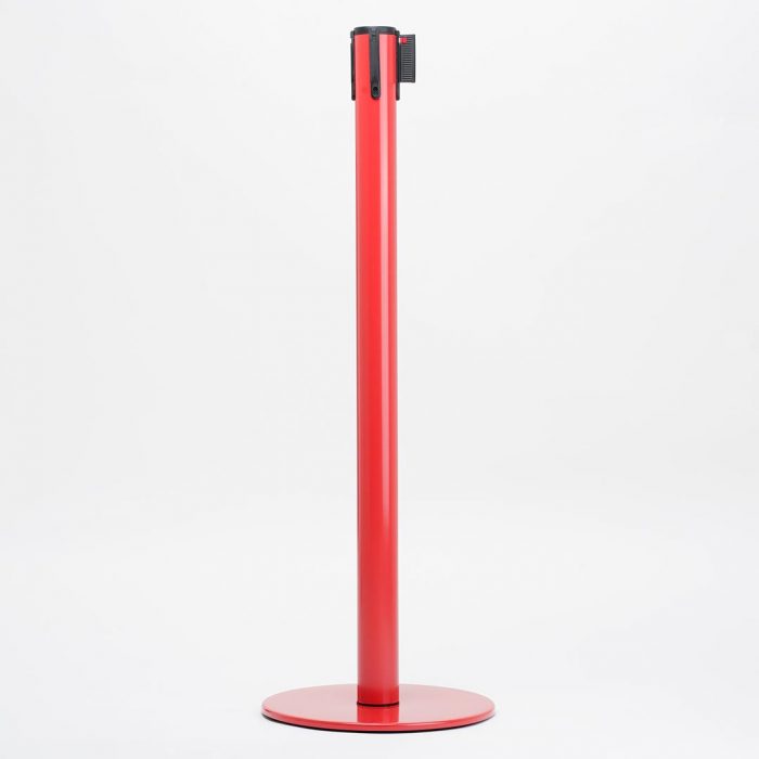 Colonnina Tendilinea 15kg base piatta, finitura rosso e nastro 3 metri - immagine 9