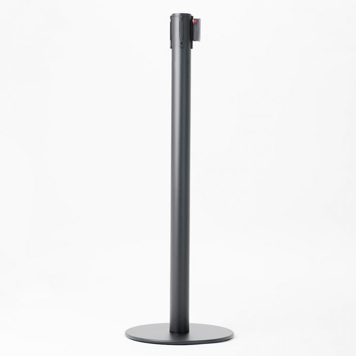 Colonnina Tendilinea 15kg base piatta, finitura nero e nastro 3 metri - immagine 3