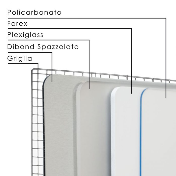 Montante in alluminio anodizzato  altezza 200cm con base quadrata in metallo 36x36cm - immagine 9