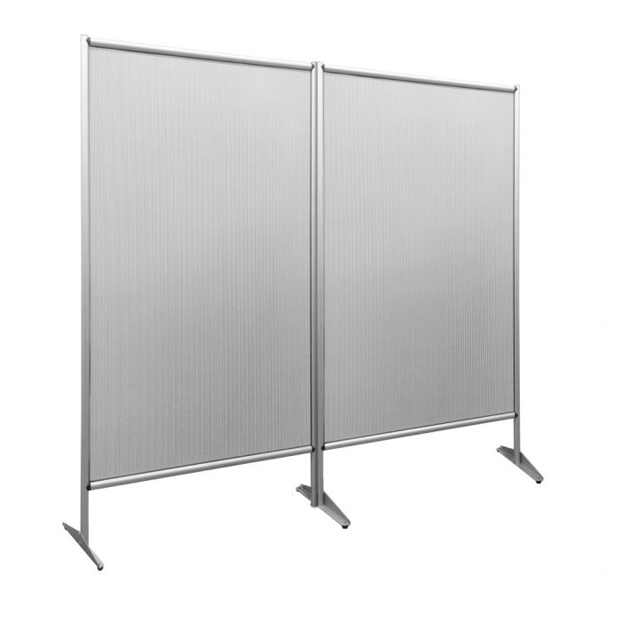 Parete divisoria doppia in lamiera microforata magnetica 204x190cm - immagine 3