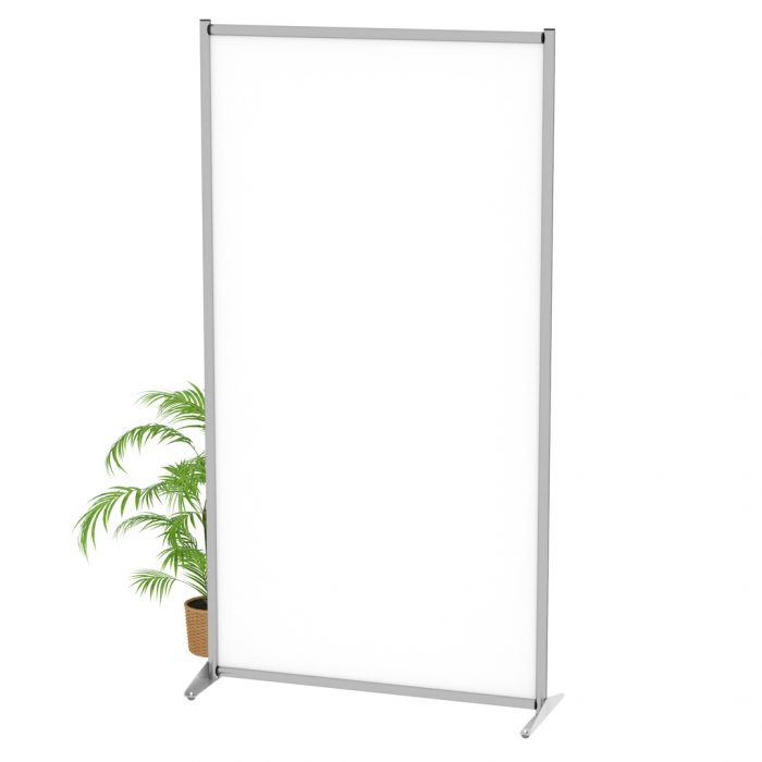 Parete divisoria singola 100x190cm in forex bianco - immagine 1