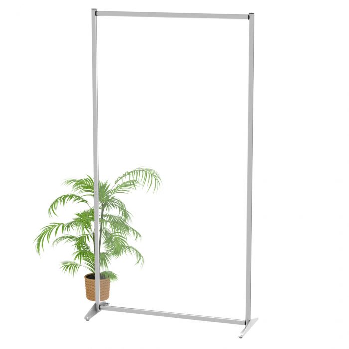 Parete divisoria singola 100x190cm in plexi trasparente - immagine 1