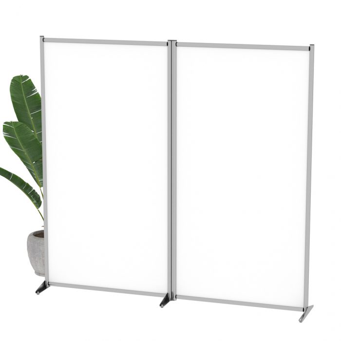 Parete divisoria doppia 204x190cm in forex bianco - immagine 6