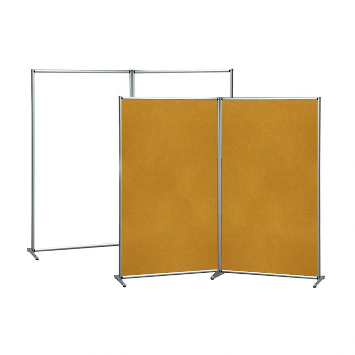 Parete divisoria doppia bifacciale con panno e superficie magnetica bianca 100x190cm - immagine 1
