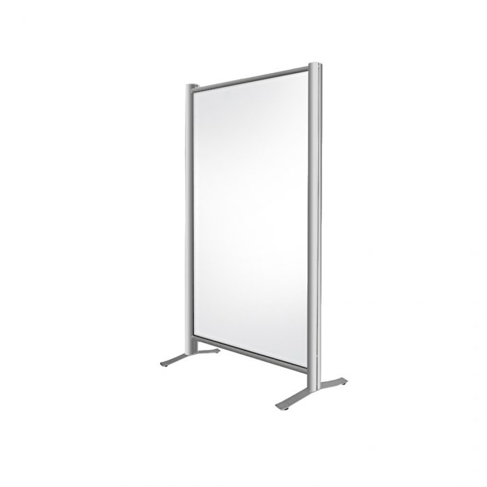 Parete divisoria singola magnetica 100x190cm - Montanti ovali 65mm - immagine 3