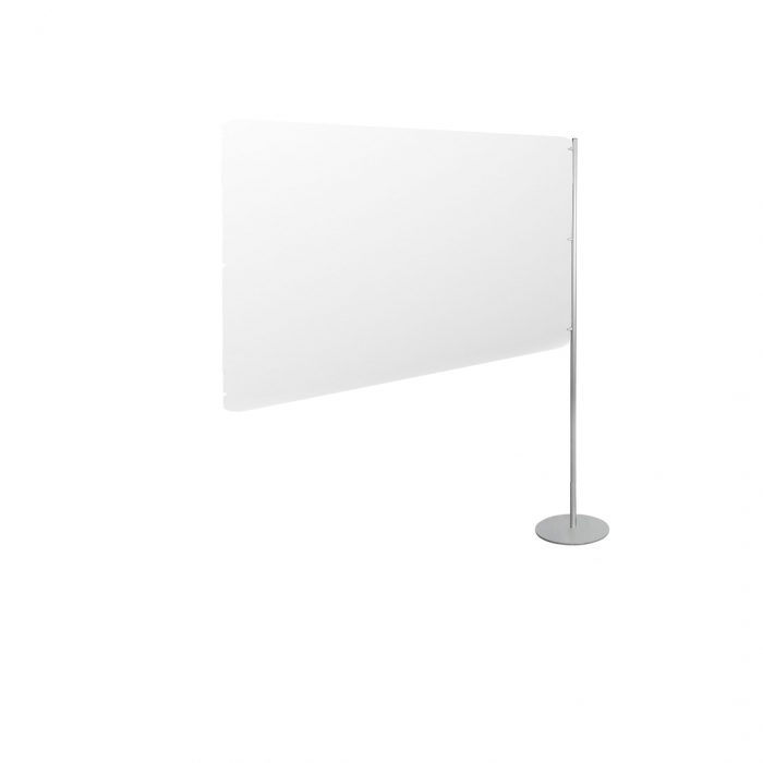 Kit aggiuntivo per paretine WHL401 composto da dibond bianco 200x100cm e base circolare - immagine 1