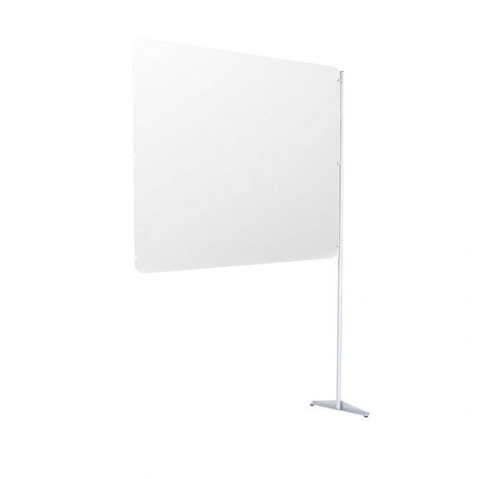 Kit aggiuntivo per paretine WHL402 composto da dibond bianco 150x100cm e piedino singolo - immagine 1