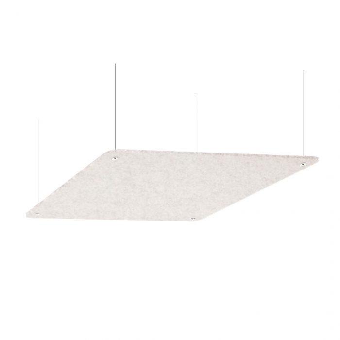 Pannello fonoassorbente da soffitto con cavetti - Finitura beige, grigio o antracite - immagine 3