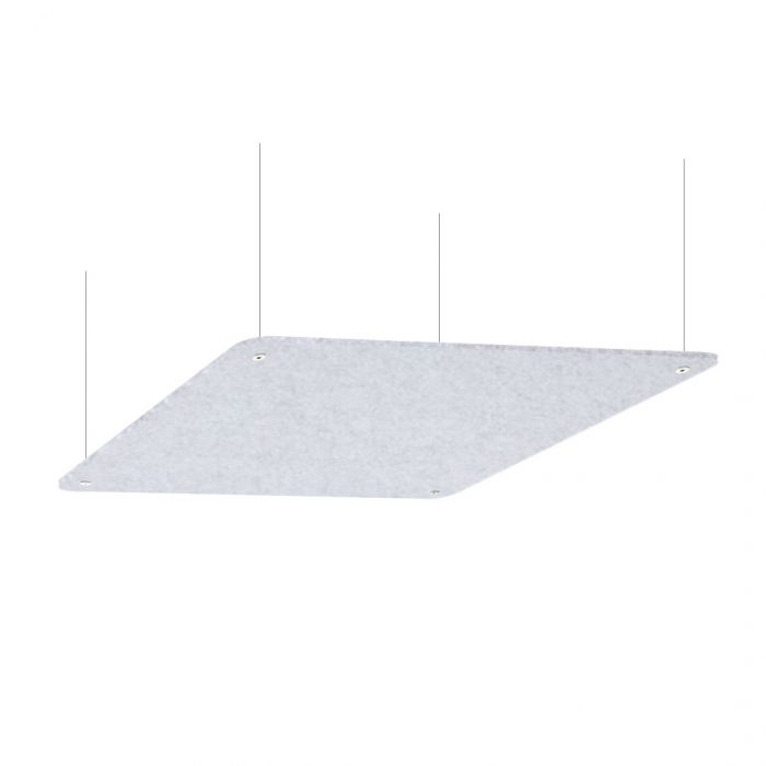 Pannello fonoassorbente da soffitto con cavetti - Finitura beige, grigio o antracite - immagine 4
