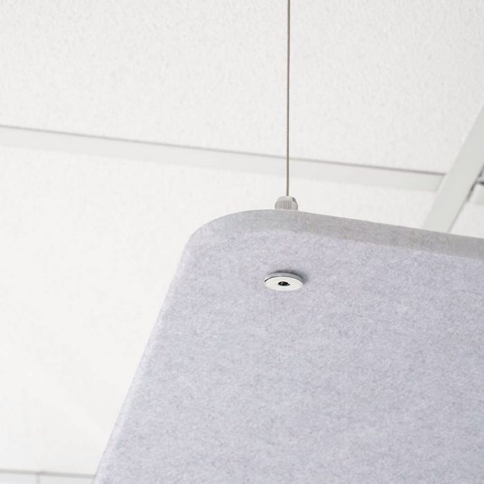 Pannello fonoassorbente da soffitto con cavetti - Finitura beige, grigio o antracite - immagine 6