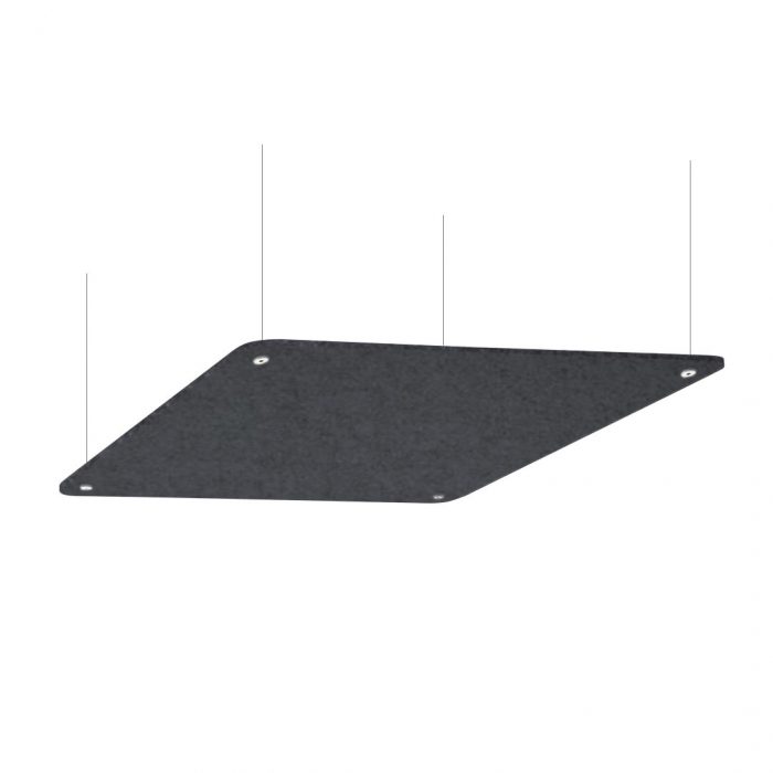 Pannello fonoassorbente da soffitto con cavetti - Finitura beige, grigio o antracite - immagine 1