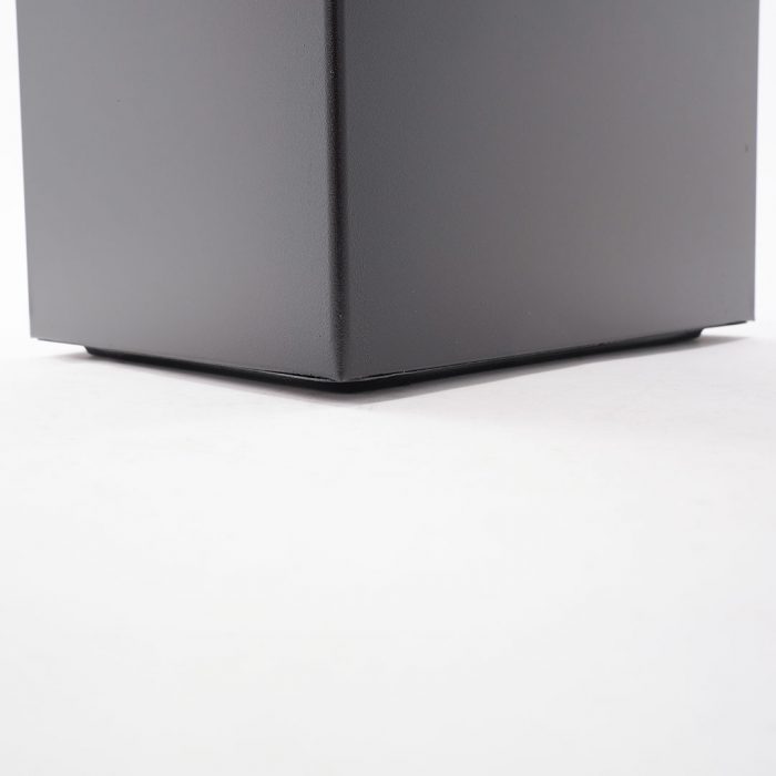 Posacenere rettangolare nero con cestino interno 30x24x60H cm - immagine 5