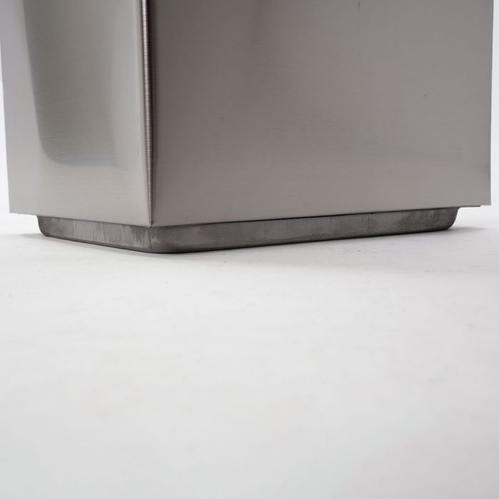 Posacenere rettangolare acciaio con cestino interno 30x24x60H cm - immagine 2