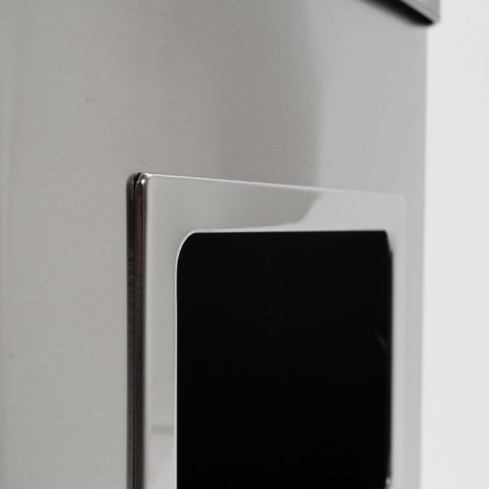 Posacenere rettangolare acciaio con cestino interno 30x24x60H cm - immagine 3