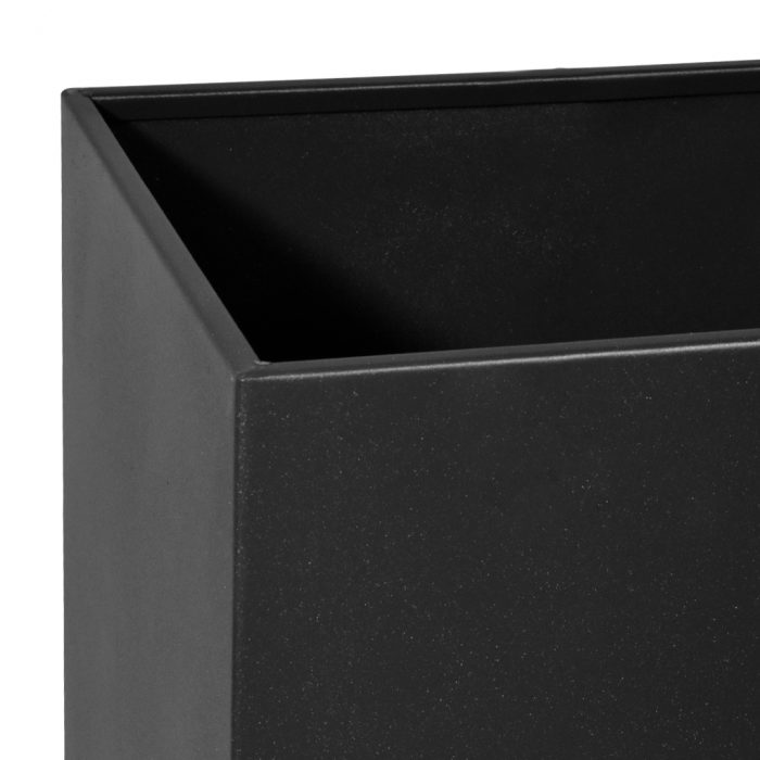 Cestino rettangolare con posacenere piccolo laterale  30x24x60H cm - immagine 2