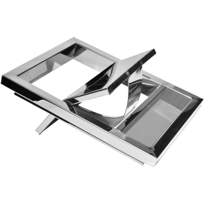 Cestino rettangolare con posacenere piccolo laterale  30x24x60H cm - immagine 3