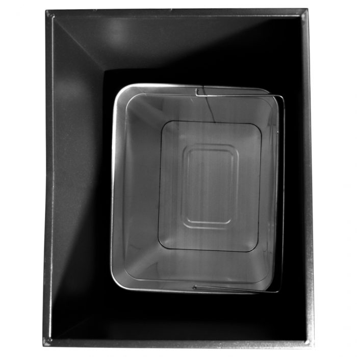 Cestino rettangolare con posacenere piccolo laterale  30x24x60H cm - immagine 5