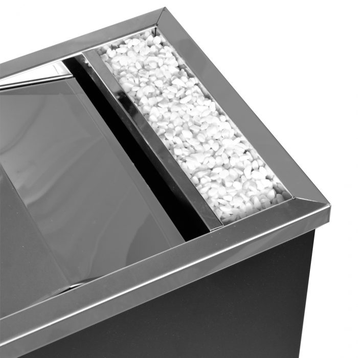 Cestino rettangolare con posacenere piccolo laterale  30x24x60H cm - immagine 6
