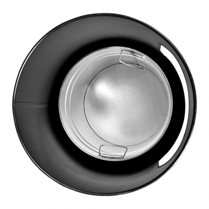 Posacenere con griglia rotondo e cestino interno 30x61H cm - immagine 3