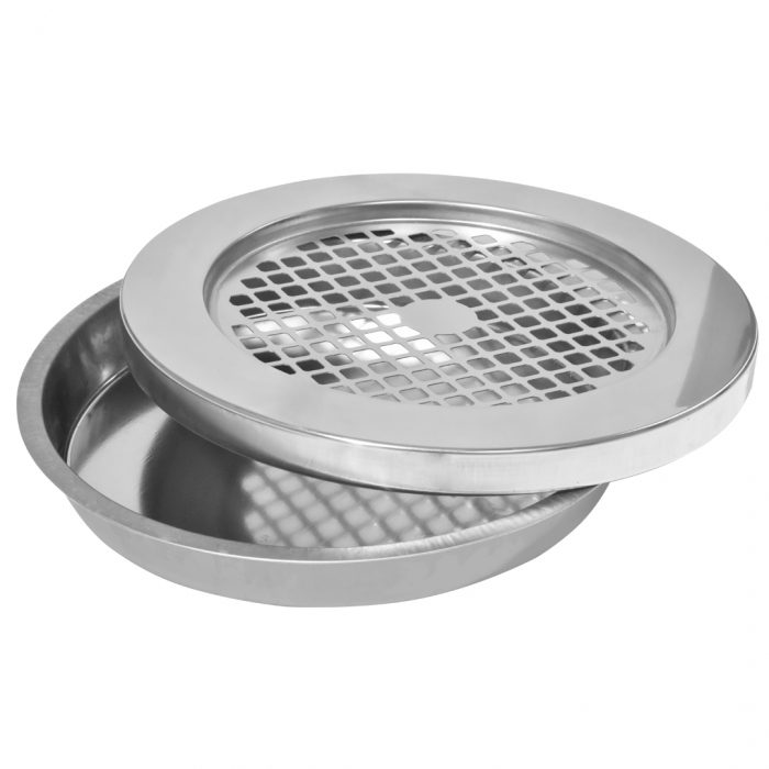 Posacenere con griglia rotondo e cestino interno 30x61H cm - immagine 7