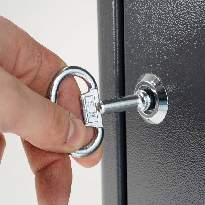 Cestino autoportante con copertura e posacenere 30x27x98H cm - Finitura antracite - immagine 6