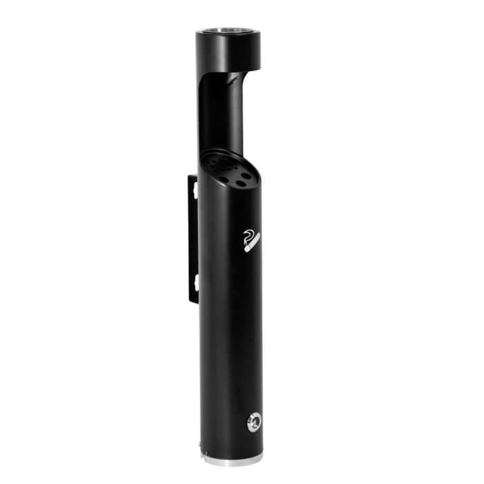 Posacenere da parete nero  rotondo con serratura 9x75H cm - immagine 7