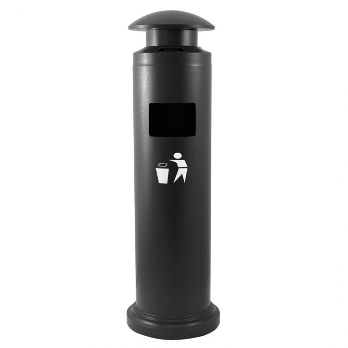 Posacenere a colonna circolare con cestino 32x105H cm - immagine 1