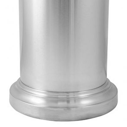 Posacenere a colonna circolare acciaio con cestino 32x105H cm
