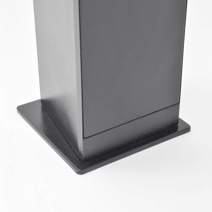 Posacenere a colonna nero con serratura 20x20x86H cm - immagine 3