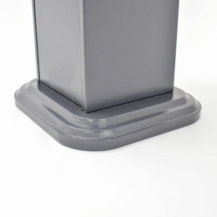 Posacenere a colonna antracite bifacciale con serratura laterale 34x31x120H cm - immagine 2