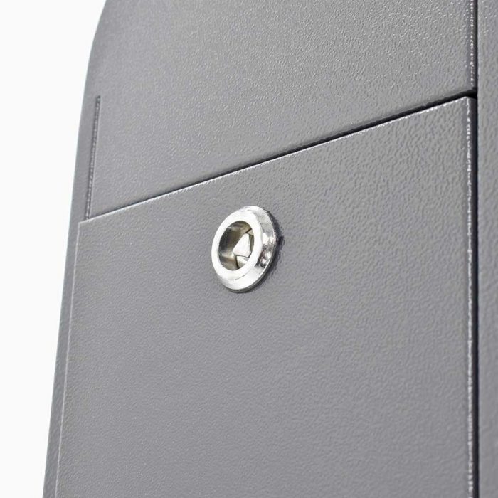 Posacenere a colonna antracite bifacciale con serratura laterale 34x31x120H cm - immagine 8