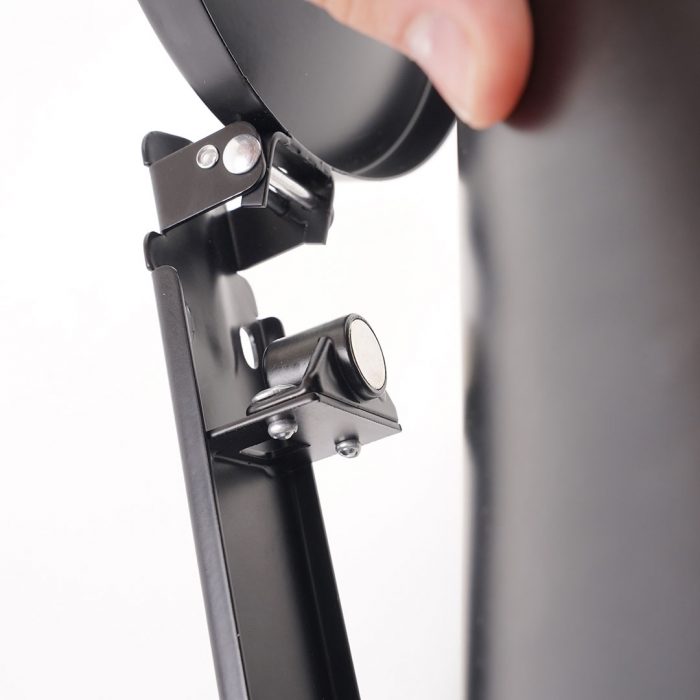 Posacenere circolare da parete in metallo verniciato nero 15x18H cm - Capacità 2,5 Lt - immagine 6