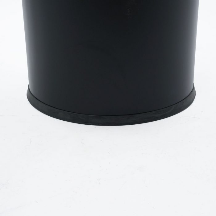 Cestino rotondo nero con coperchio girevole 38x73H cm - immagine 3