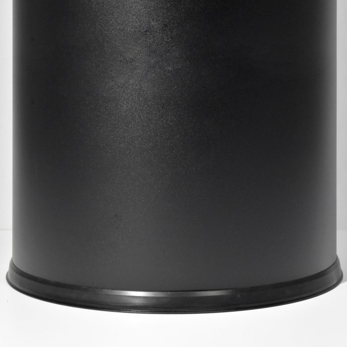 Cestino rotondo nero con foro 25x61H cm - immagine 4