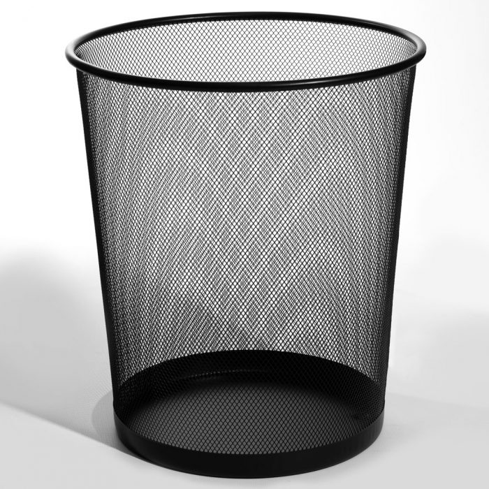 Cestino gettacarta tondo nero 29x33cm - Confezione da 5pz - immagine 1