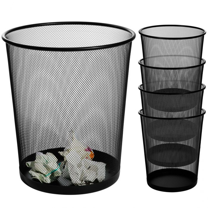 Cestino gettacarta tondo nero 29x33cm - Confezione da 5pz - immagine 6