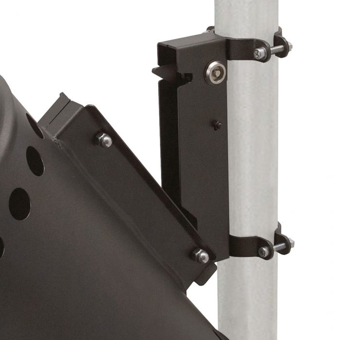 Cestino nero inclinabile con aggancio per palo e copertura 31x47x48H cm - immagine 3