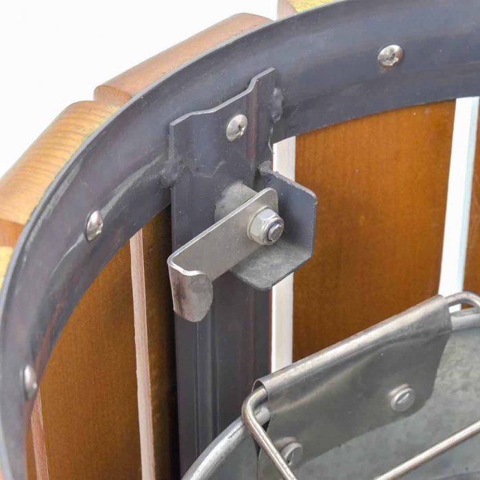 Cestino porta rifiuti con doghe in legno - 40lt - immagine 6