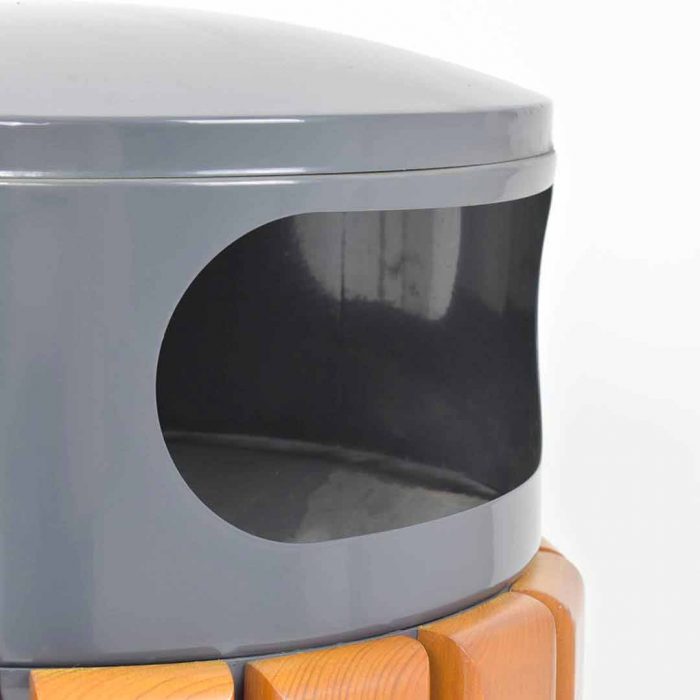 Cestino porta rifiuti con doghe in legno - 40lt - immagine 8