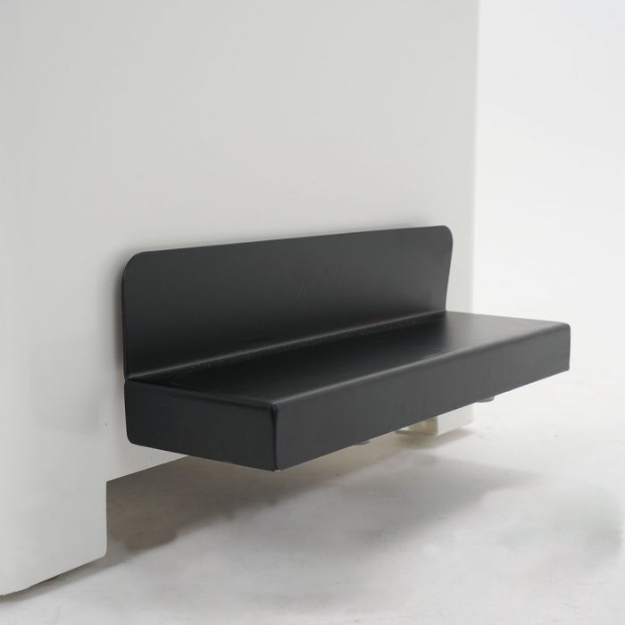 Pattumiera in metallo bianco con pedale e coperchio con sistema frenante completo di kit pittogrammi - Capacità 42 Lt - immagine 7