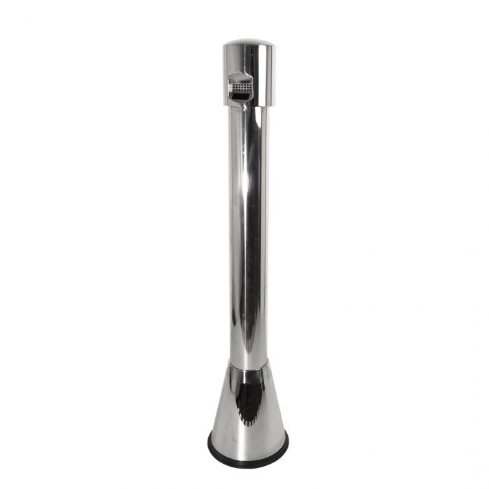 Posacenere a colonna acciaio con base pesante conica 23x110H cm - immagine 5