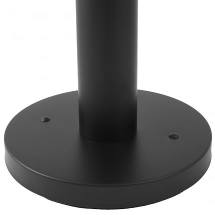 Posacenere a colonna nero con base tonda e testa removibile 32x102H cm