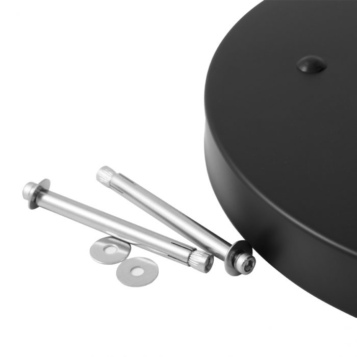 Posacenere a colonna nero con base tonda e testa removibile 32x102H cm - immagine 5