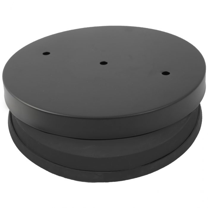 Posacenere a colonna nero con base tonda e testa removibile 32x102H cm - immagine 6