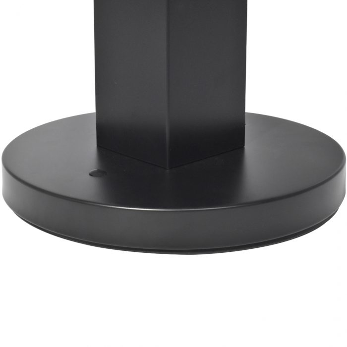 Posacenere a colonna nero con base tonda e testa removibile 35x114H cm - immagine 5