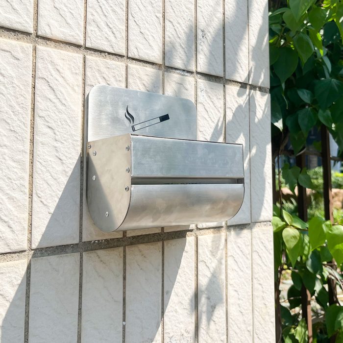 Mini posacenere da parete in acciaio inox - immagine 6