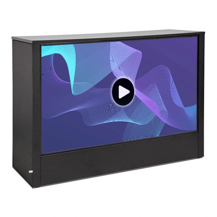 Banchetto monofacciale da interni porta monitor da 55" - Monitor Samsung incluso - immagine 3