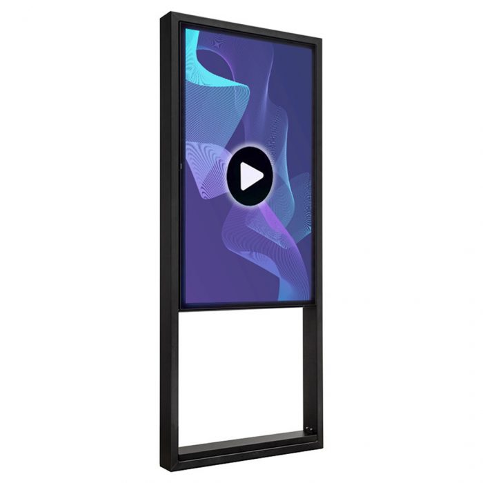 Totem autoportante monofacciale da esterni porta monitor da 55" - Monitor Samsung OHF incluso - immagine 3