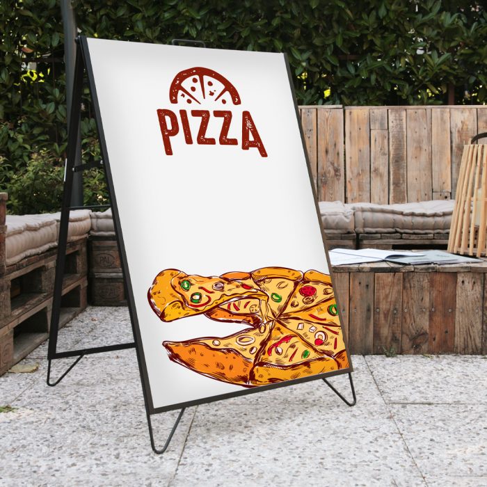 Cavalletto bifacciale con maniglia per pannello 60x90cm - immagine 1